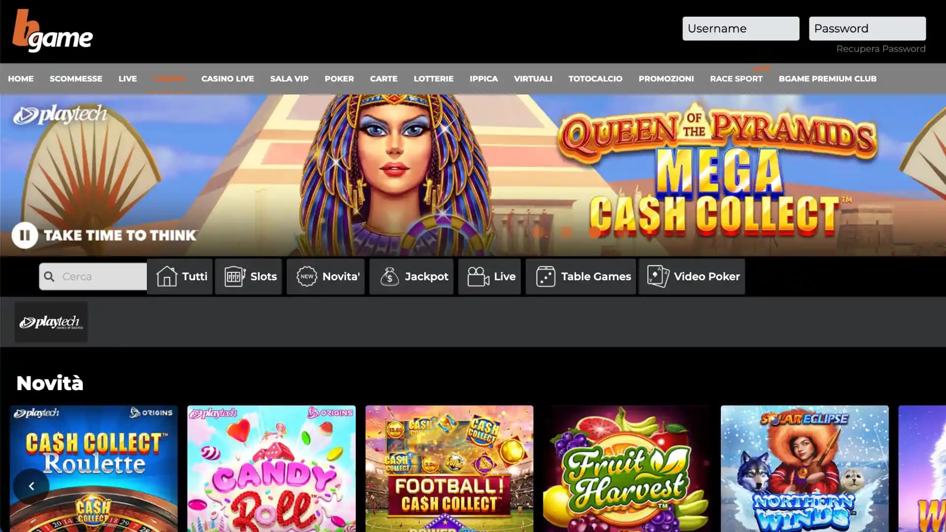 BGame Casino Home