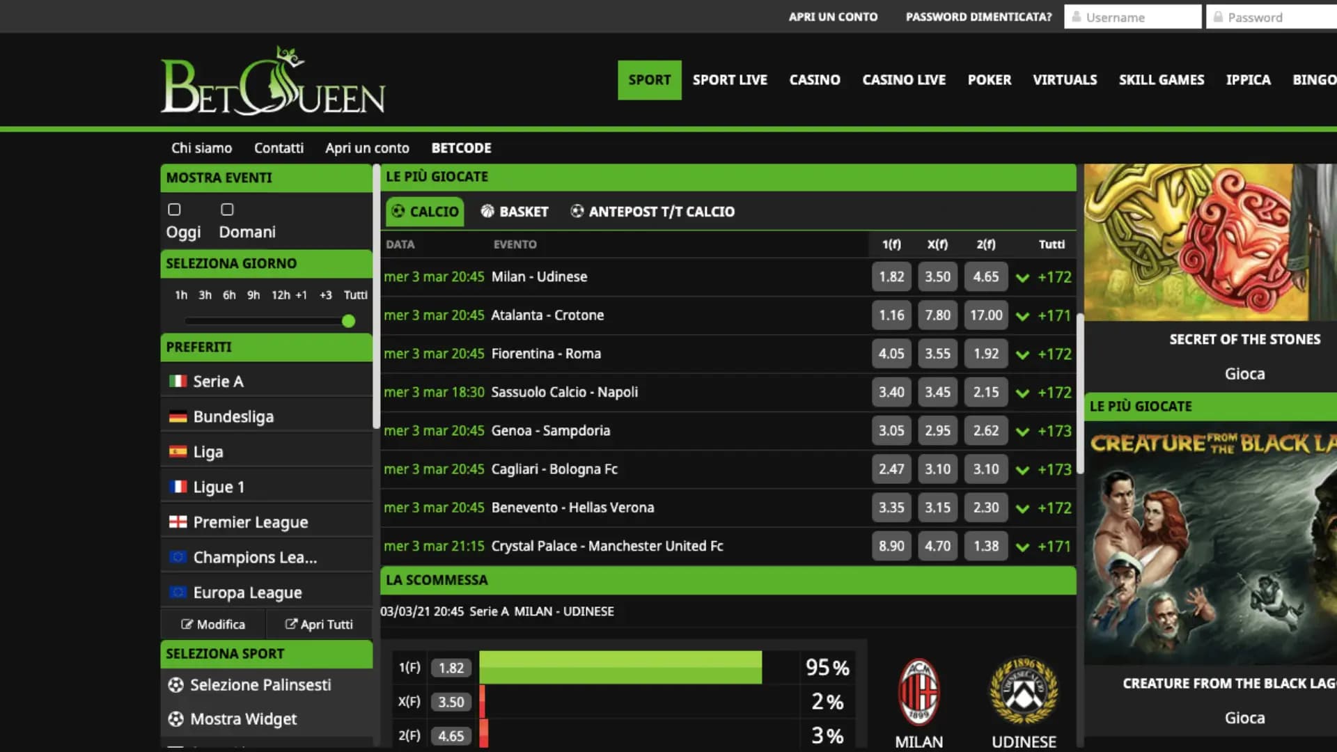 BetQueen Scommesse