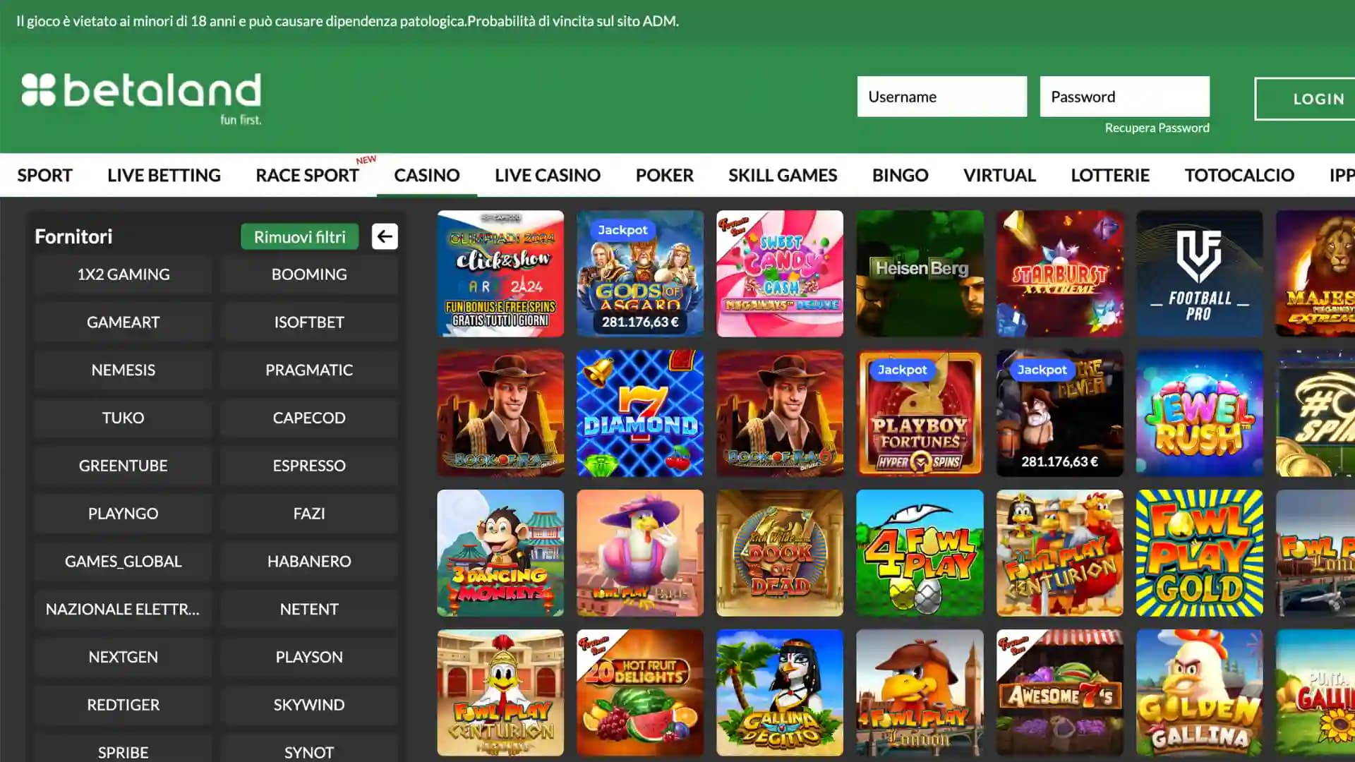 Betaland Casino Slot