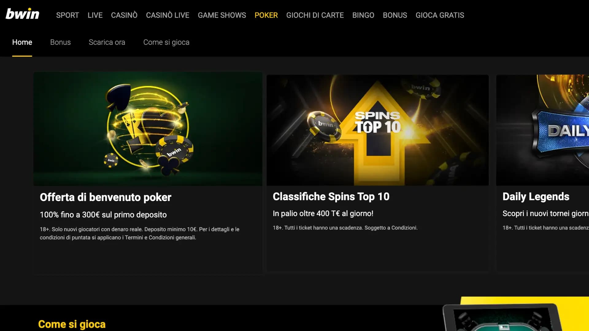 Bwin Poker Giochi