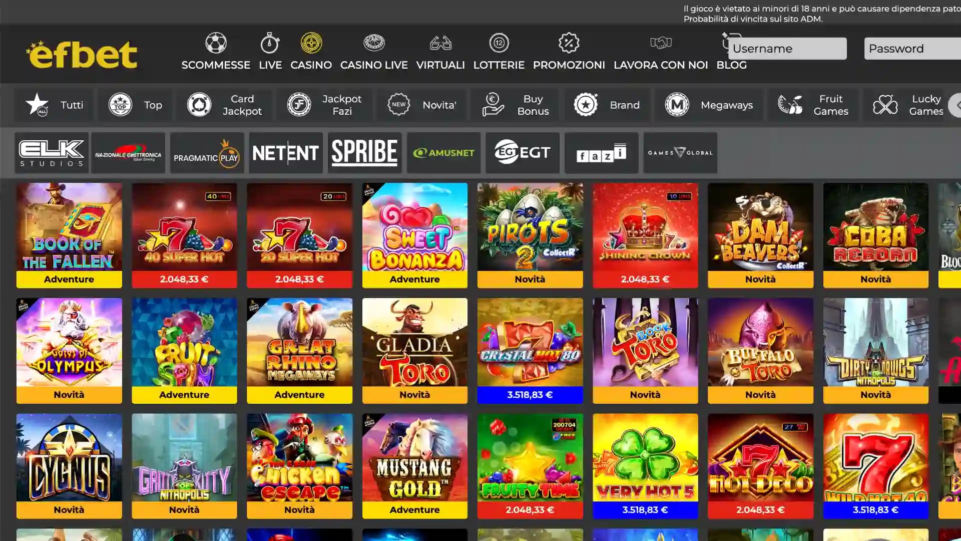 Efbet Casino Slot