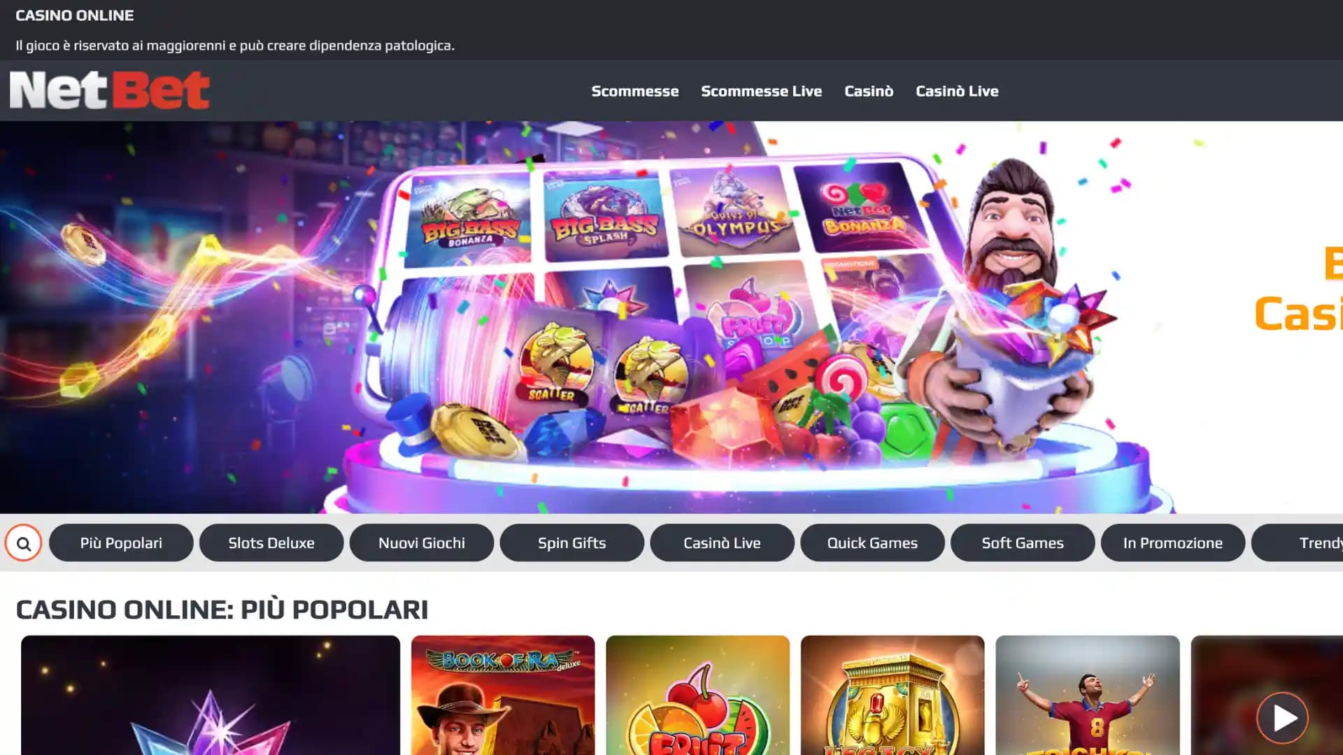 NetBet Casino Home