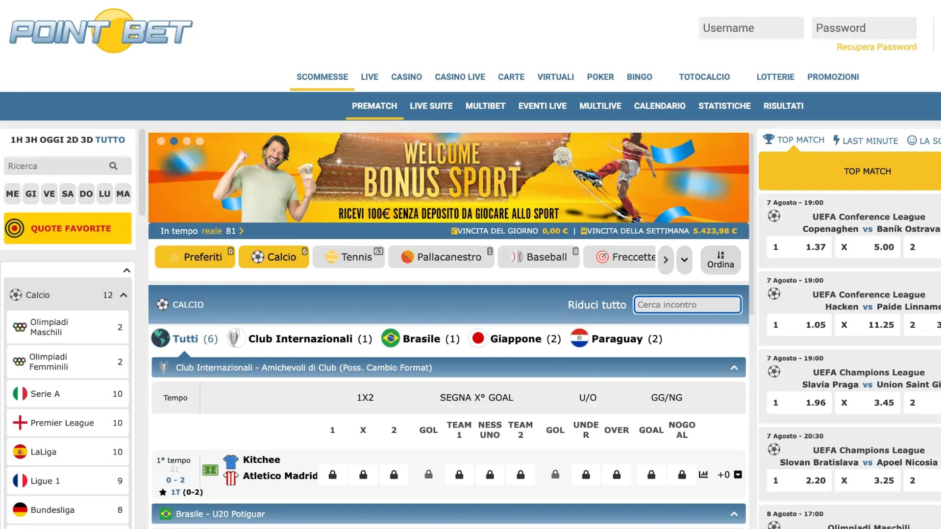 Pointbet Home