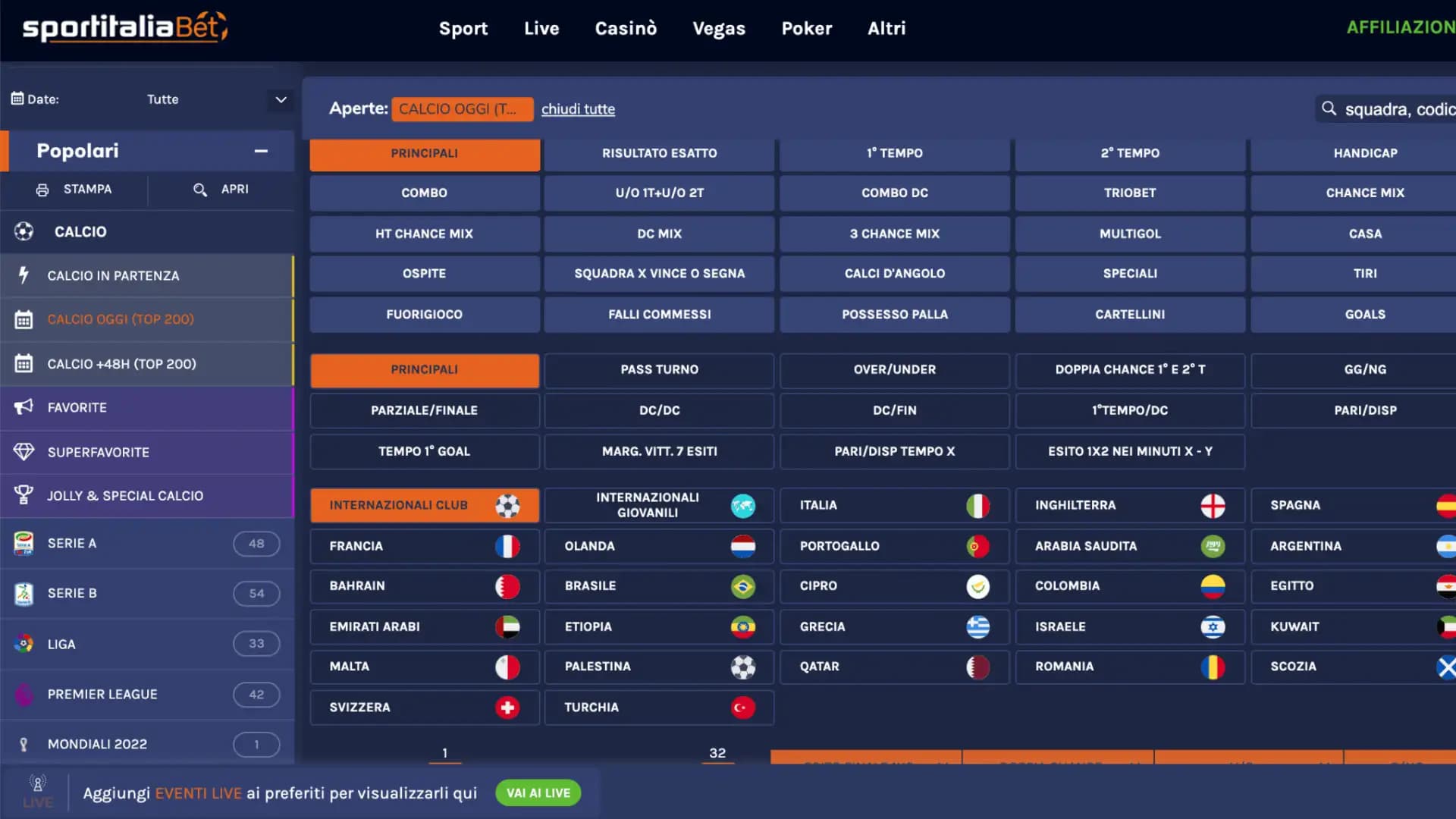 Sportitaliabet Scommesse