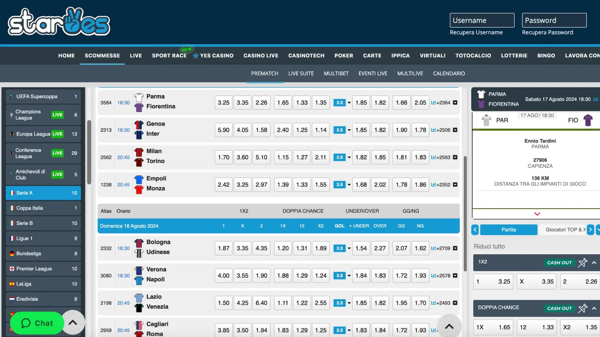 StarYES Scommesse