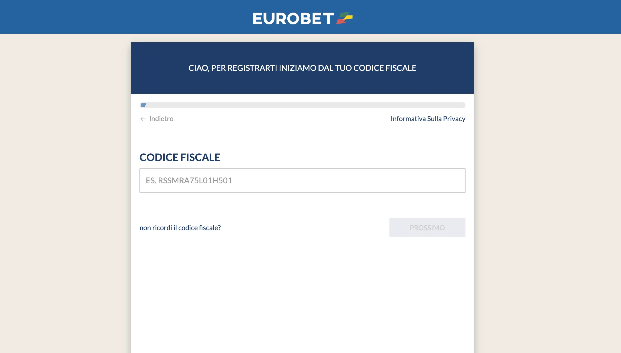 eurobet registrazione
