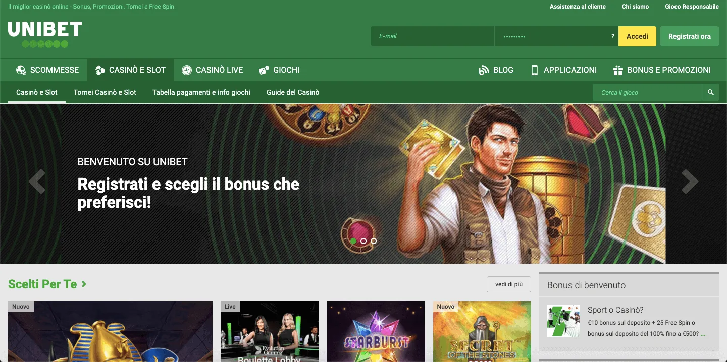 unibet casino slot homepage