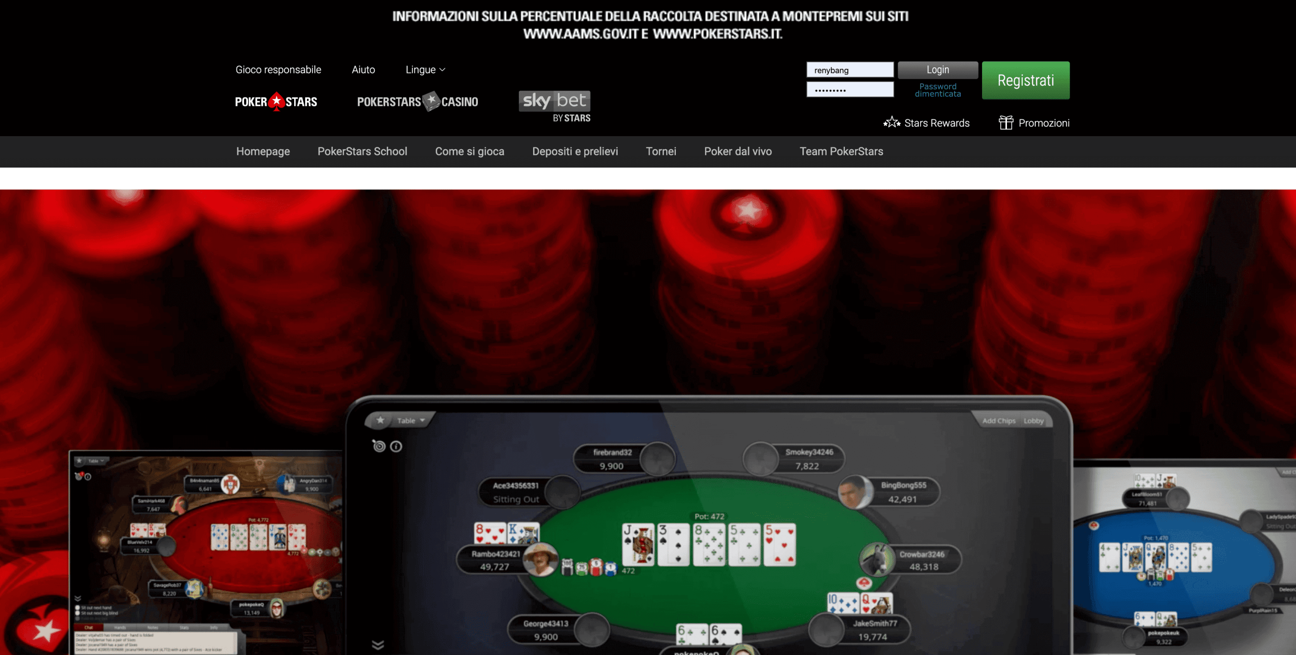pokerstars homepage