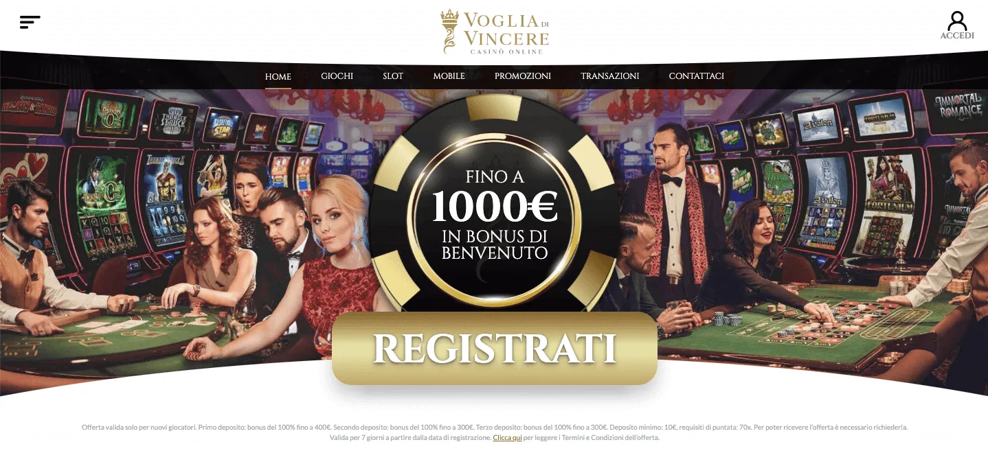 Voglia di Vincere Casino Screenshot