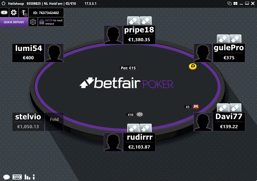 betfair poker tavolo