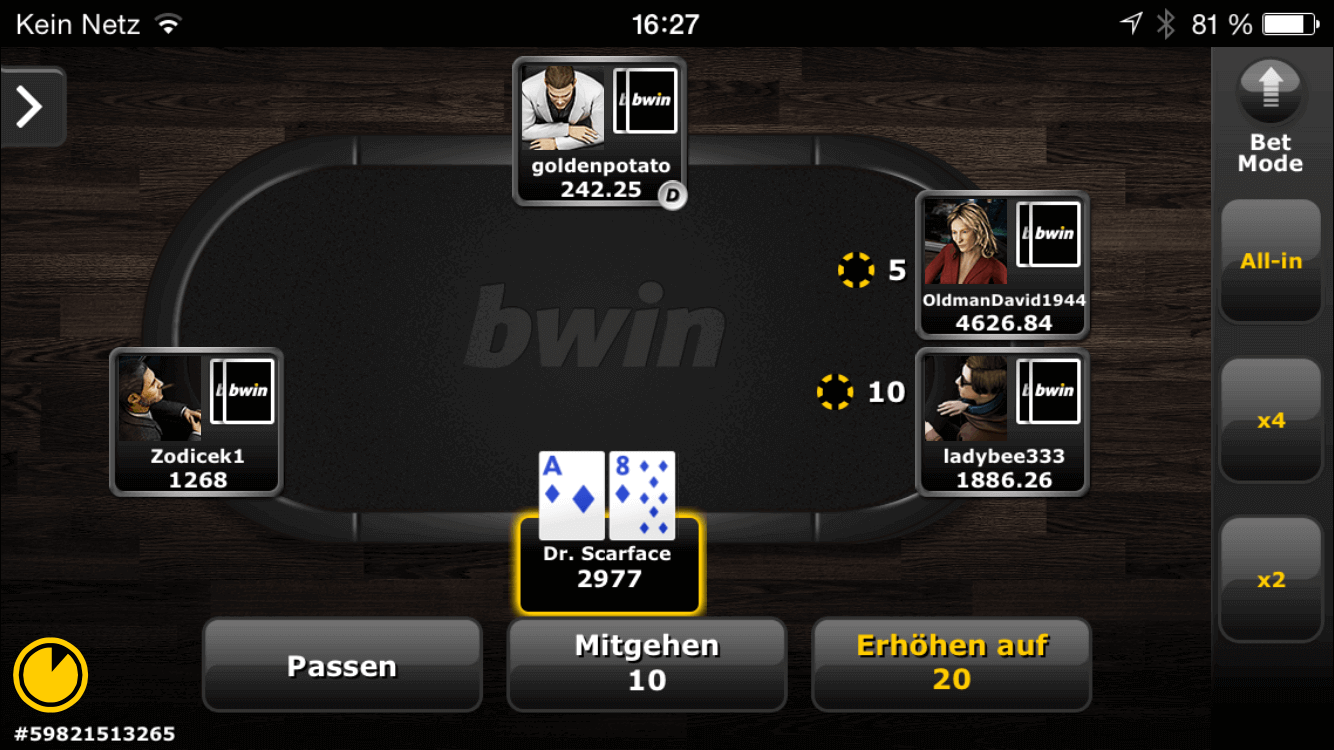 Bwin Poker Tavolo