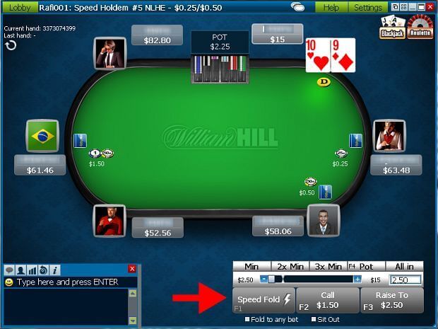 WilliamHill Poker tavolo