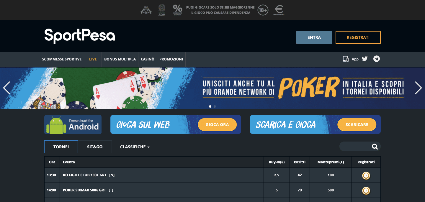 SportPesa Poker Screenshot