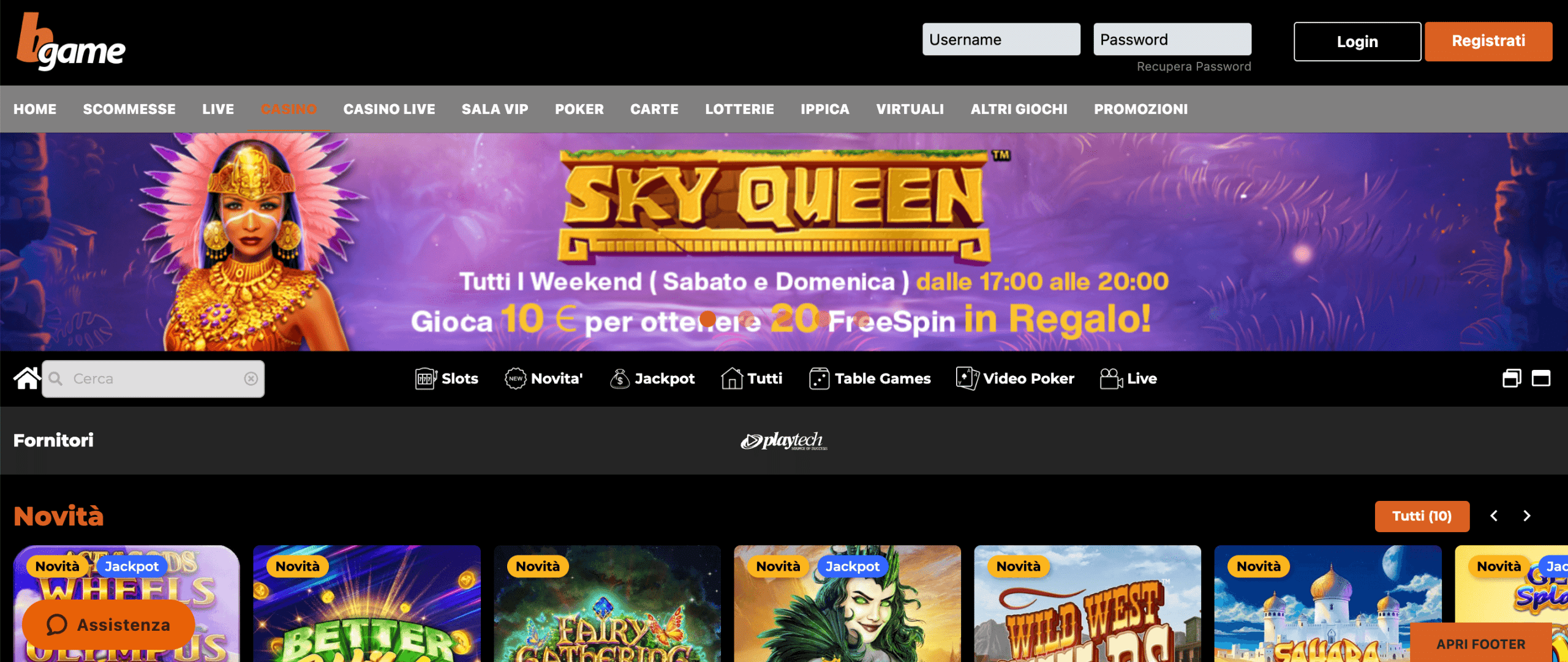 Bgame Casino Screenshot