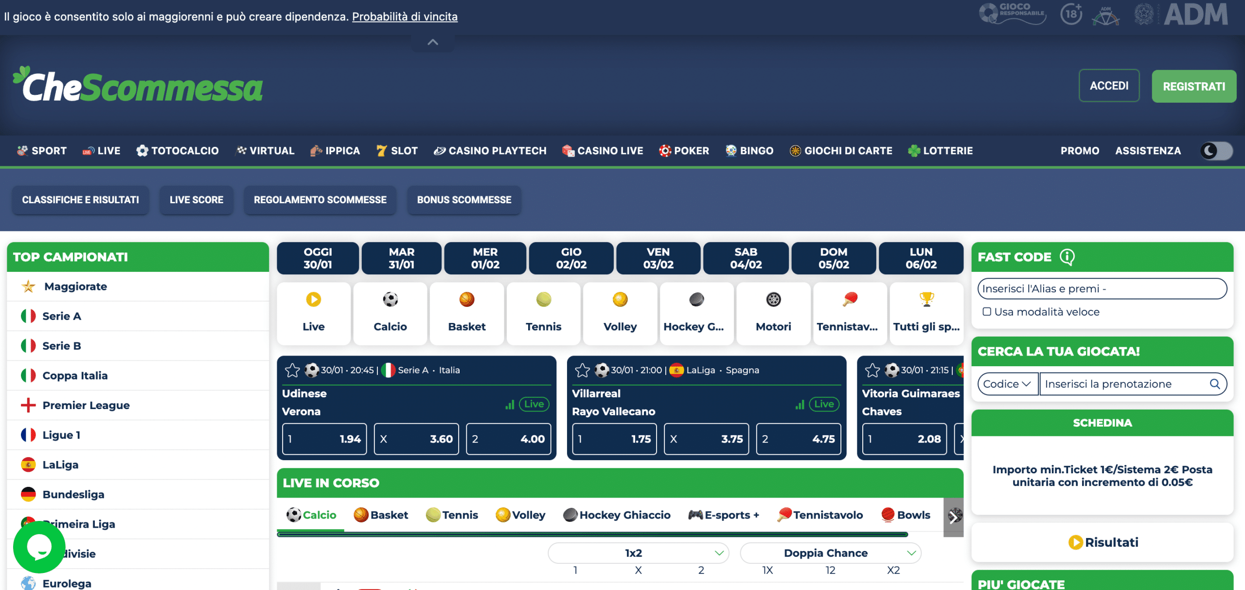 CheScommessa Sport Screenshot